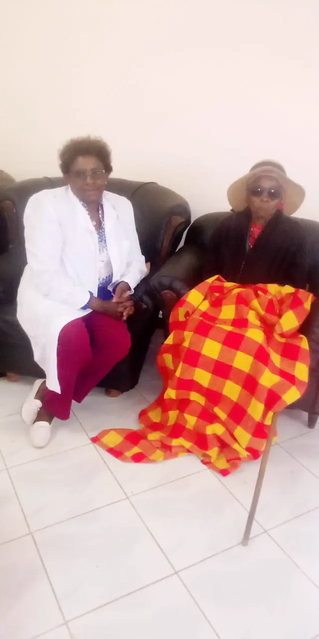 Caregivers and residents at Senior Citizen Nursing Center Kamangu